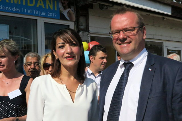 Olivier Damaisin député de Lot-et-Garonne et Farah Hamidani, sa suppléante.|Capture photo DR