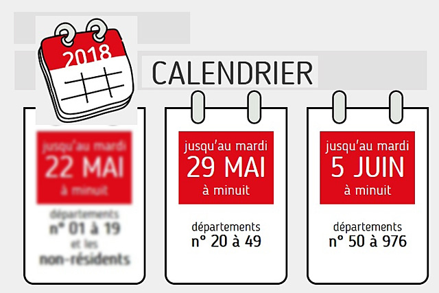 Les dates limites de déclaration varient selon les départements classés en 3 zones...|Illustration DR Les dates limites de déclaration varient selon les départements classés en 3 zones...|Illustration DR