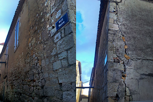 La dislocation de l'appareillage des pierres d'angle est désormais très apparent...|Photo © jean-Paul Epinette - icimedia@free.fr La dislocation de l'appareillage des pierres d'angle est désormais très apparent...|Photo © jean-Paul Epinette - icimedia@free.fr