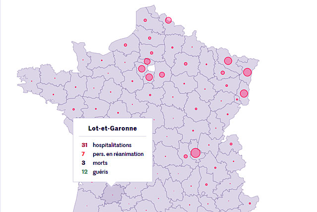 Pour l'heure, le bilan reste en Lot-et-Garonne...|Illustration S.P.F. in Le Monde