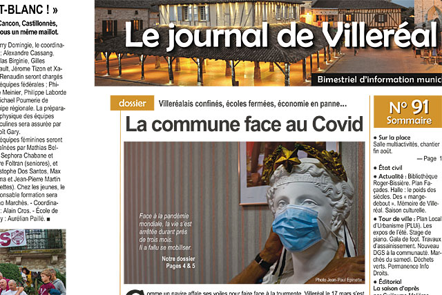 La commune face au Covid-19... Le Journal de Villeréal N°91|Photo © Jean-Paul Epinette.