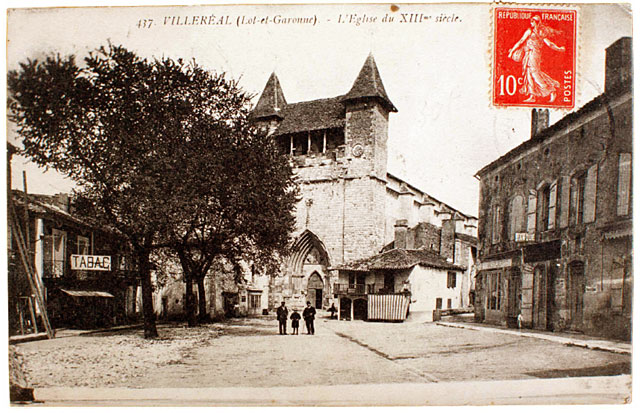 Gothique typique du milieu du 13e s. l'église de Villeréal fut édifiée avec la bastide. - | Mémoire de Villeréal, Droits réservés