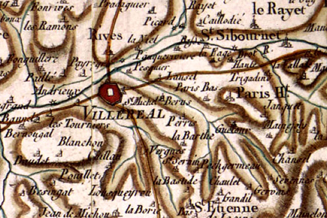 Les racines de la toponymie – noms de lieux – puisent au plus profond de la langue occitane... - Carte de Cassini © BnF